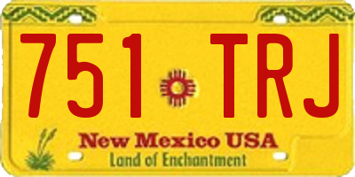 NM license plate 751TRJ