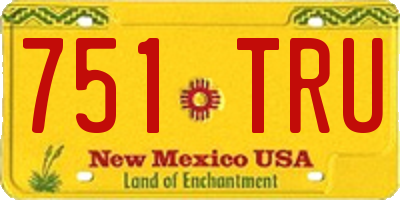 NM license plate 751TRU