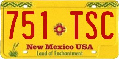 NM license plate 751TSC