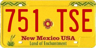NM license plate 751TSE