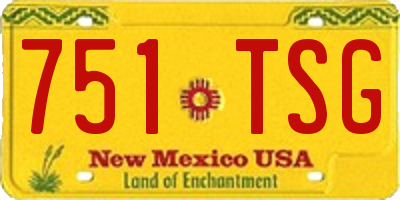 NM license plate 751TSG
