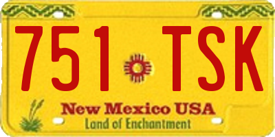 NM license plate 751TSK