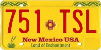 NM license plate 751TSL