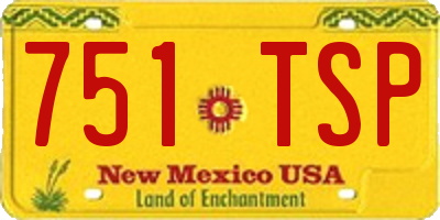 NM license plate 751TSP