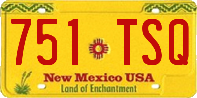 NM license plate 751TSQ