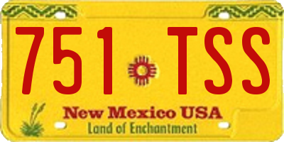 NM license plate 751TSS