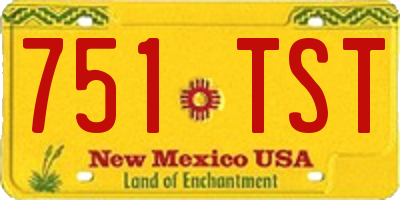 NM license plate 751TST