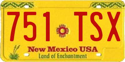NM license plate 751TSX