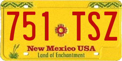 NM license plate 751TSZ