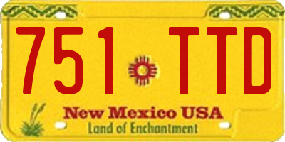 NM license plate 751TTD