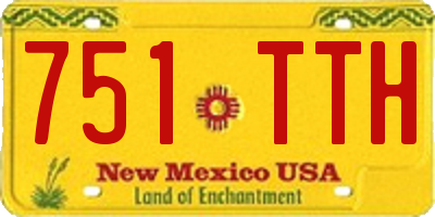 NM license plate 751TTH