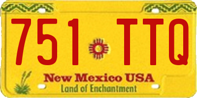 NM license plate 751TTQ