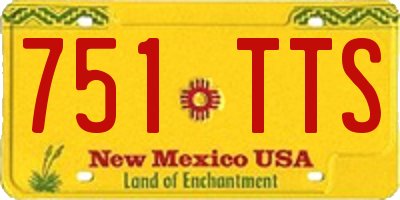 NM license plate 751TTS