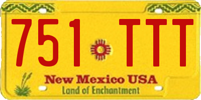 NM license plate 751TTT