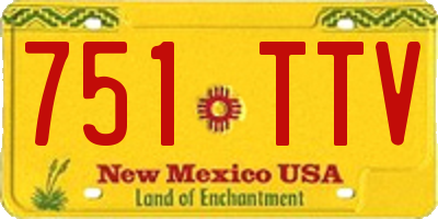 NM license plate 751TTV