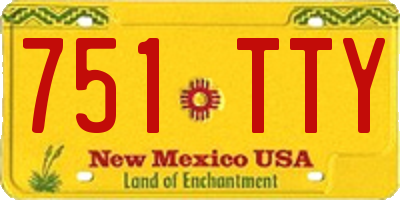 NM license plate 751TTY