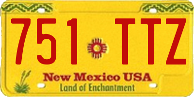 NM license plate 751TTZ