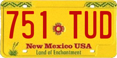 NM license plate 751TUD