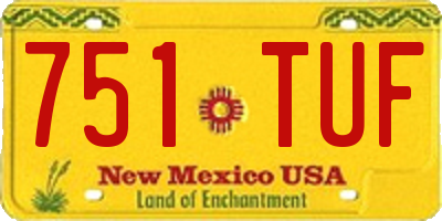 NM license plate 751TUF
