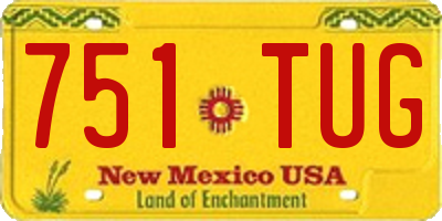 NM license plate 751TUG