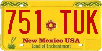 NM license plate 751TUK