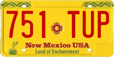NM license plate 751TUP