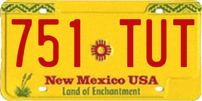 NM license plate 751TUT