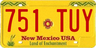 NM license plate 751TUY