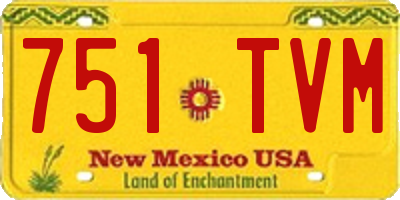 NM license plate 751TVM