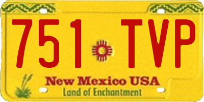 NM license plate 751TVP