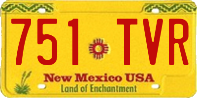 NM license plate 751TVR