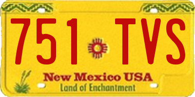 NM license plate 751TVS