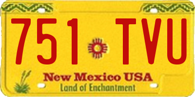 NM license plate 751TVU