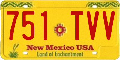 NM license plate 751TVV