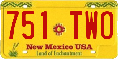 NM license plate 751TWO