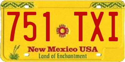 NM license plate 751TXI