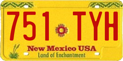 NM license plate 751TYH