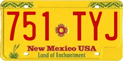 NM license plate 751TYJ