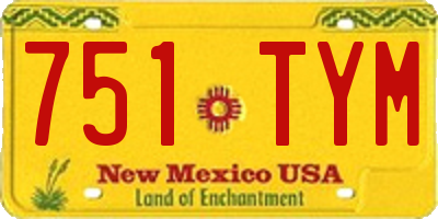 NM license plate 751TYM