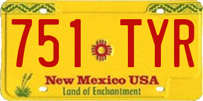 NM license plate 751TYR