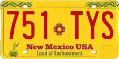 NM license plate 751TYS