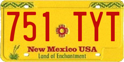 NM license plate 751TYT