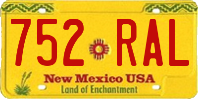 NM license plate 752RAL