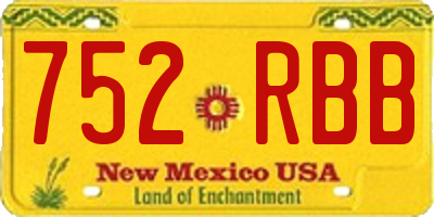 NM license plate 752RBB