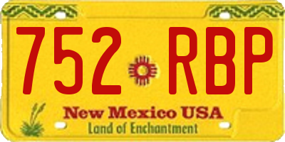 NM license plate 752RBP