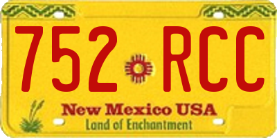 NM license plate 752RCC