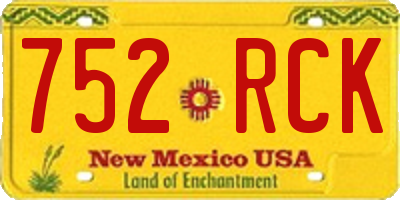 NM license plate 752RCK