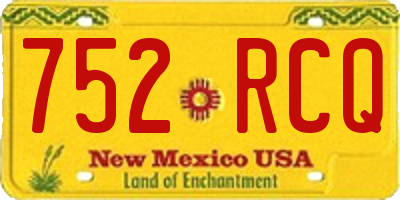 NM license plate 752RCQ