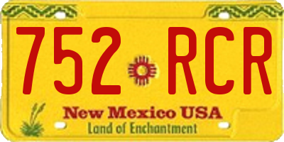 NM license plate 752RCR