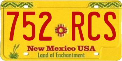 NM license plate 752RCS